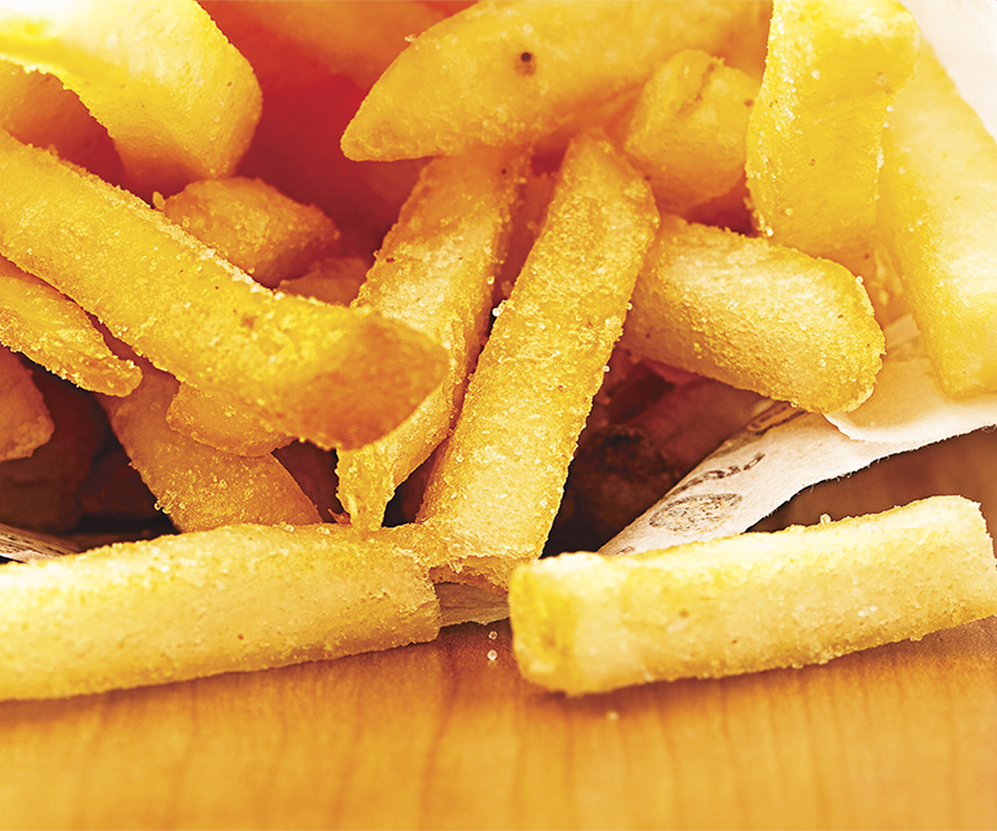 Hot chips with chicken salt